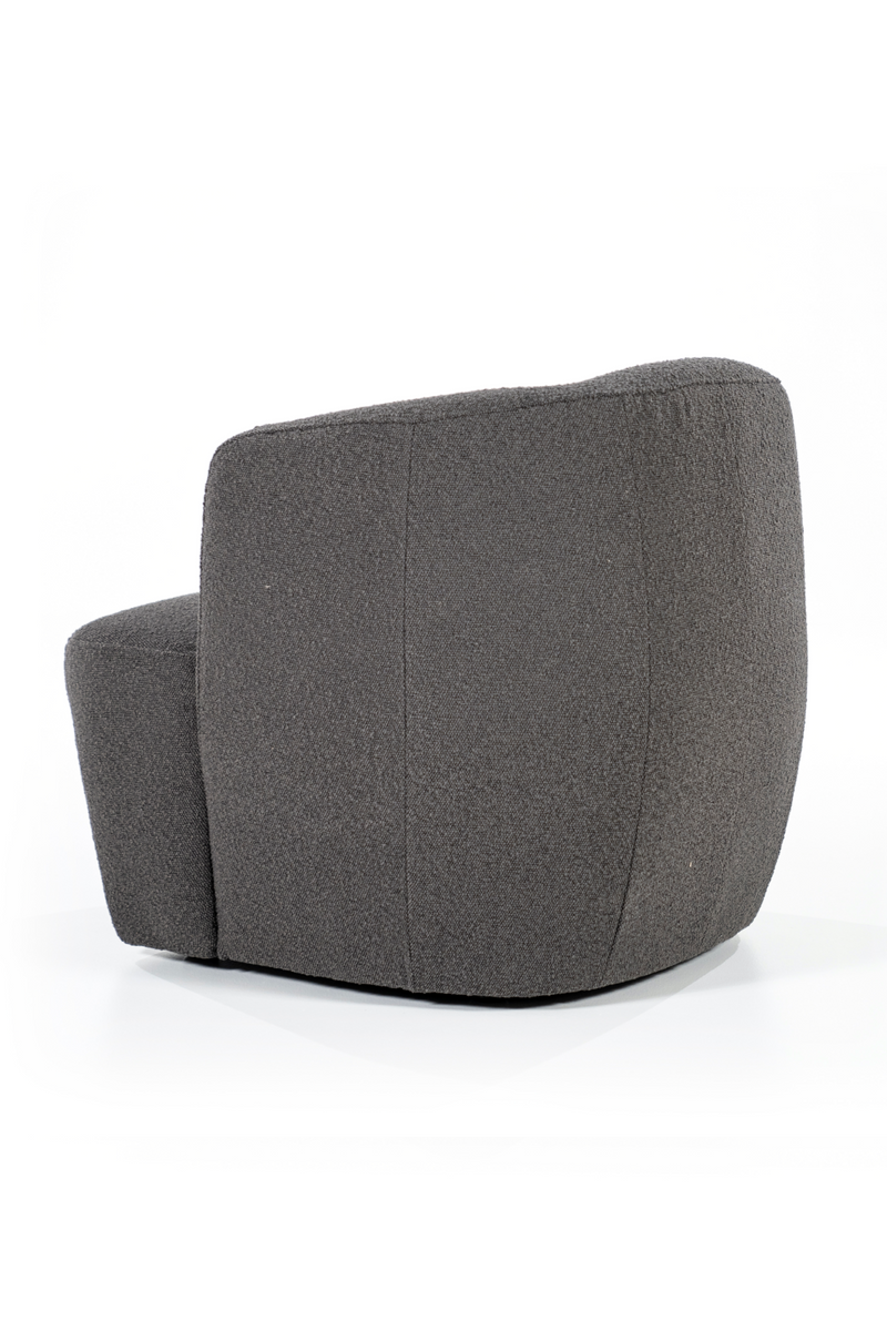 Gray Upholstered Barrel Chair | Eleonora Charlotte | OROA TRADE