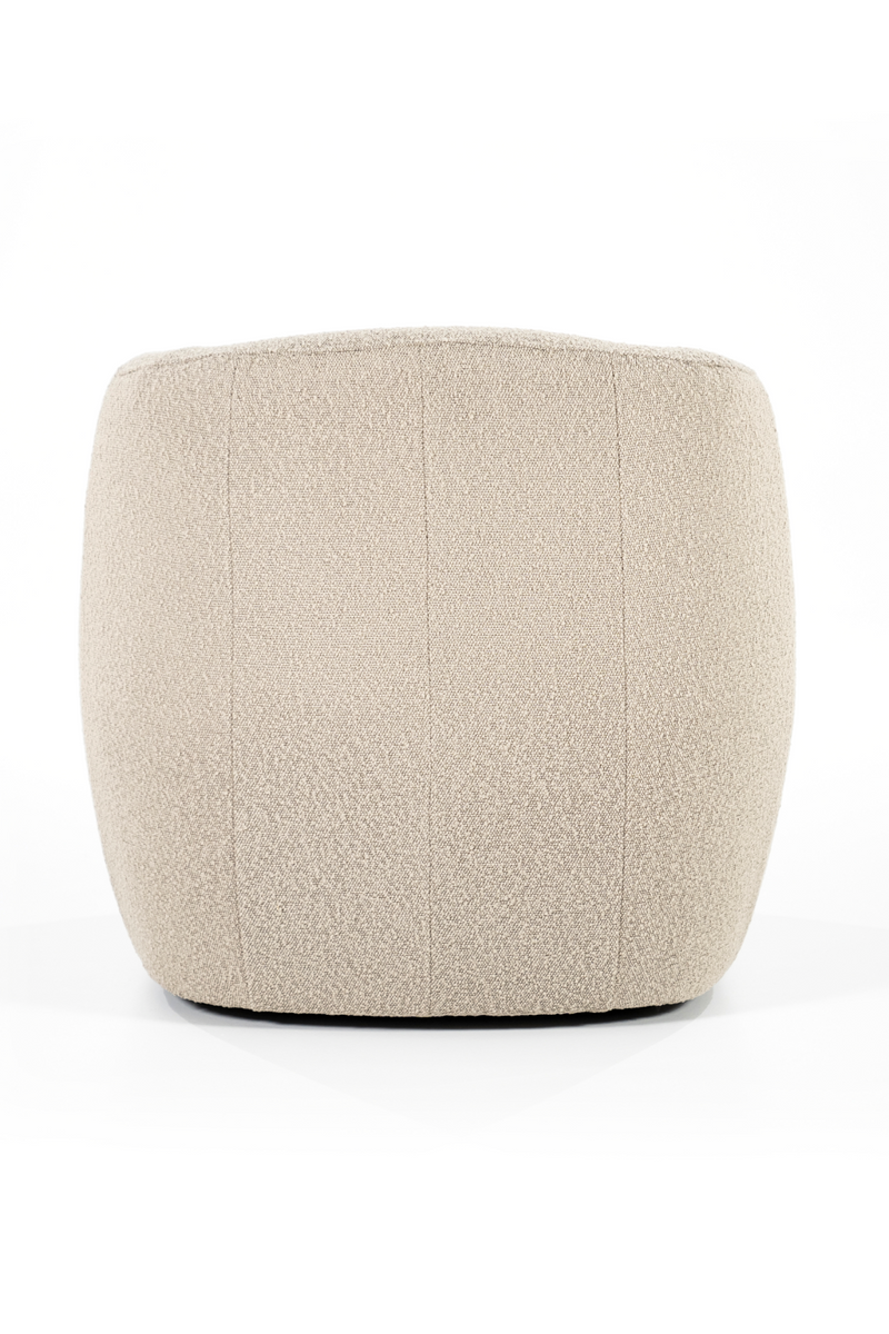Taupe Upholstered Barrel Chair | Eleonora Charlotte | OROA TRADE