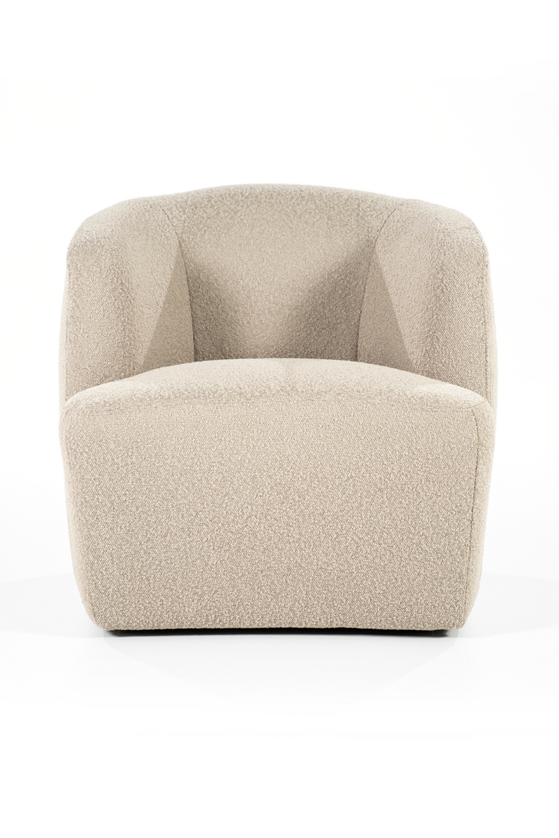 Taupe Upholstered Barrel Chair | Eleonora Charlotte | OROA TRADE
