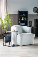 Boucle Upholstered Barrel Chair | Eleonora Charlotte | Oroatrade.com