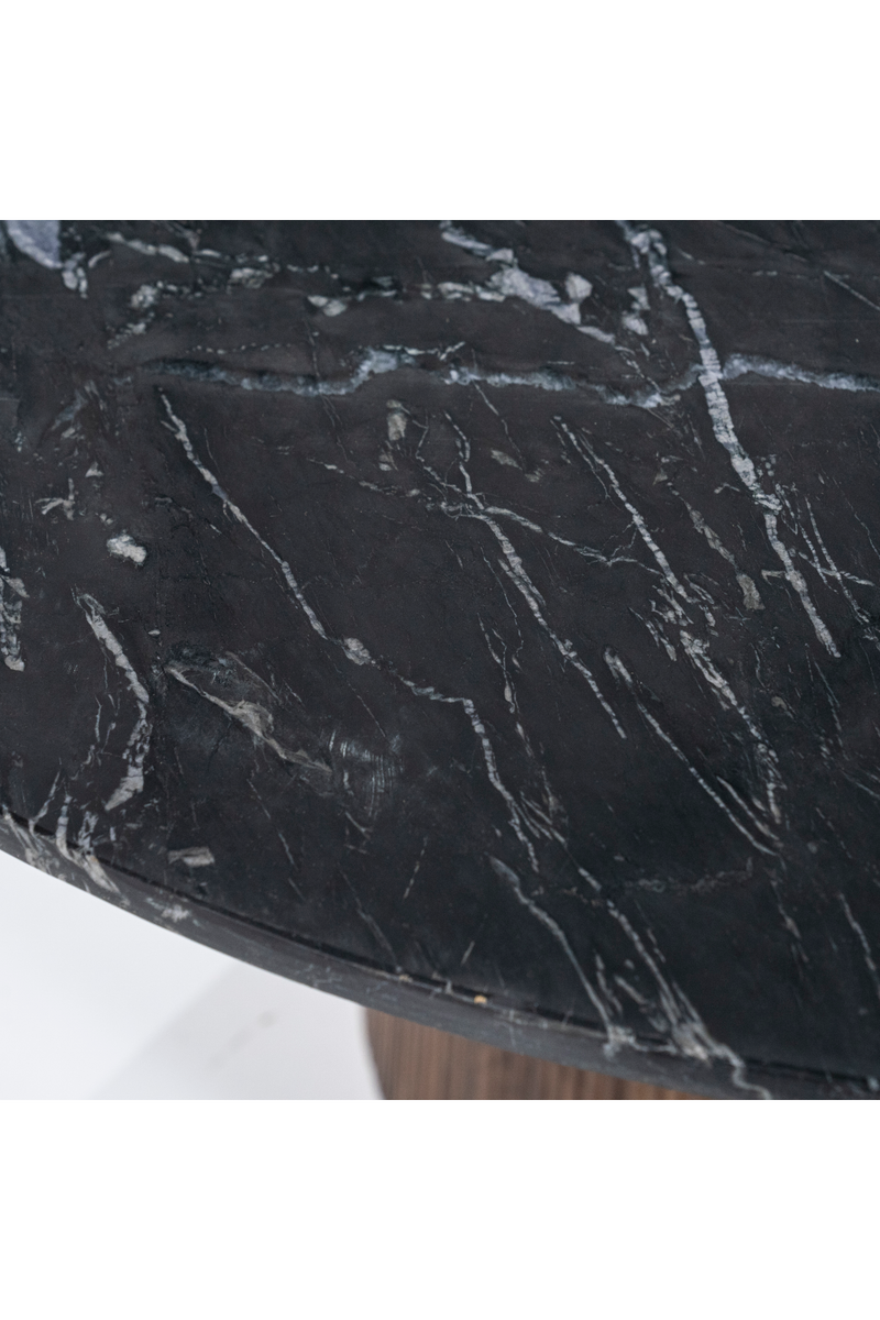 Round Black Marble Side Table | Eleonora Maxim | Oroatrade.com