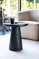 Rustic Pedestal Side Table | Eleonora Ron | Oroatrade.com