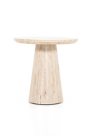 Travertine Pedestal Side Table | Eleonora Aime | Oroatrade.com
