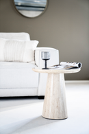 Travertine Pedestal Side Table | Eleonora Aime | Oroatrade.com