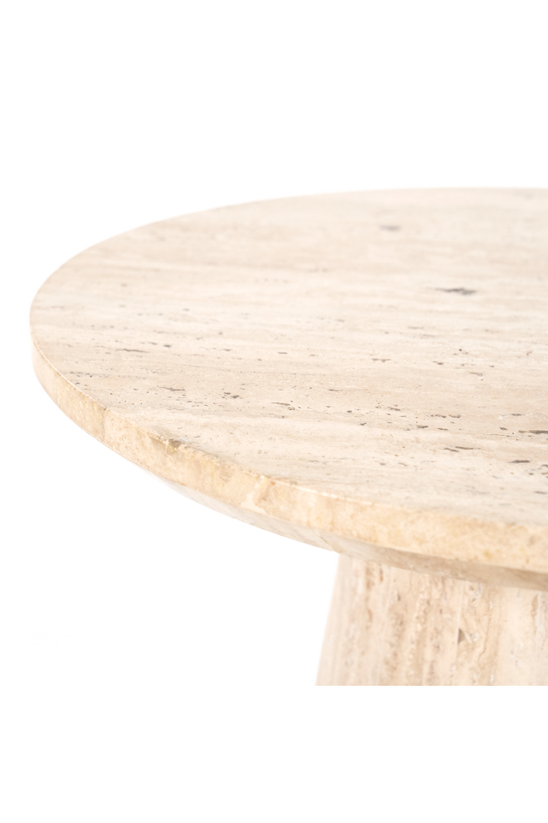 Travertine Pedestal Coffee Table | Eleonora Aime | Oroatrade.com