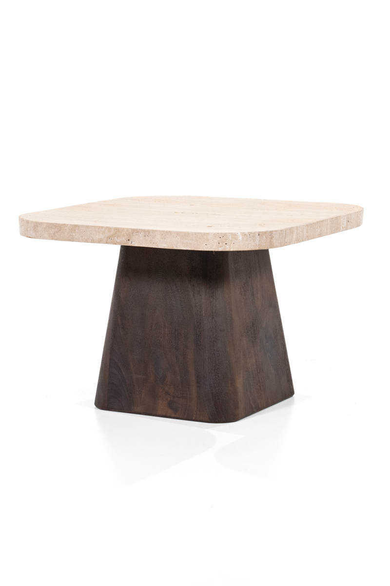 Travertine Contemporary Side Table | Eleonora Travis | Oroatrade.com