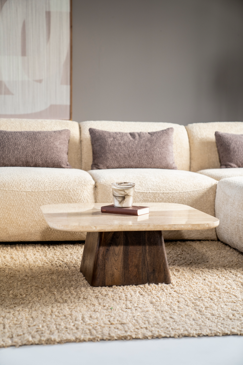 Travertine Top Coffee Table | Eleonora Travis | Oroatrade.com