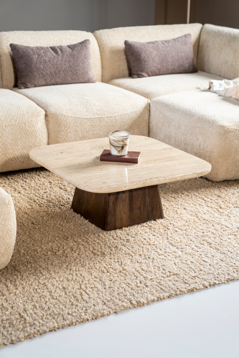 Travertine Top Coffee Table | Eleonora Travis | Oroatrade.com