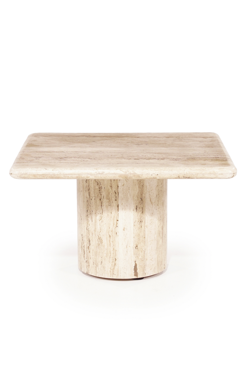 Travertine Pedestal Coffee Table | Eleonora Theo | Oroatrade.com