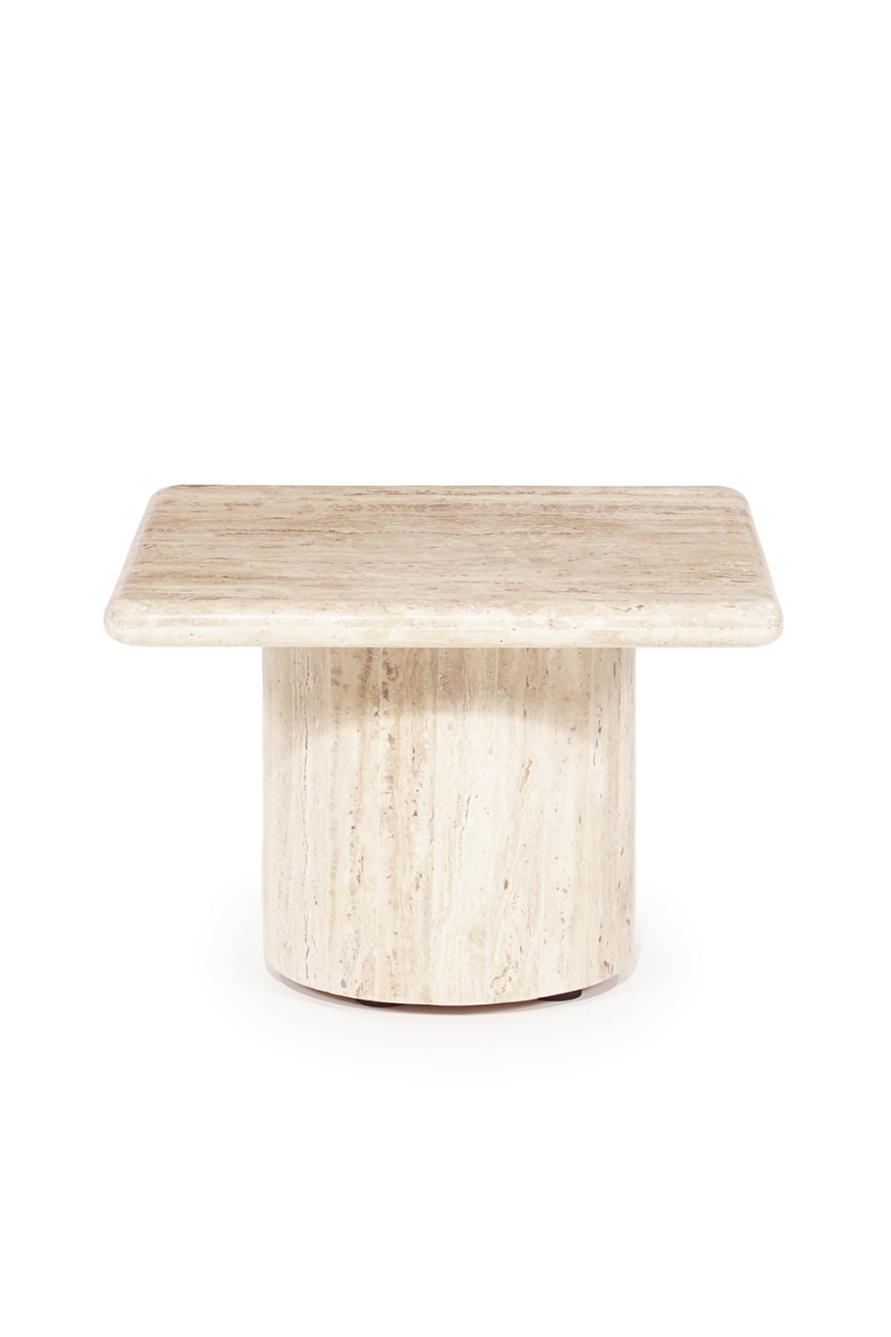 Travertine Pedestal Coffee Table | Eleonora Theo | Oroatrade.com