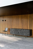 Black Teak Sideboard | Ethnicraft Graphic | OROA TRADE