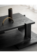 Black Teak Architectural Coffee Table | Ethnicraft Abstract | Oroatrade.com