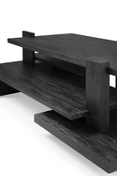 Black Teak Architectural Coffee Table | Ethnicraft Abstract | Oroatrade.com