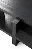 Black Teak Architectural Coffee Table | Ethnicraft Abstract | Oroatrade.com