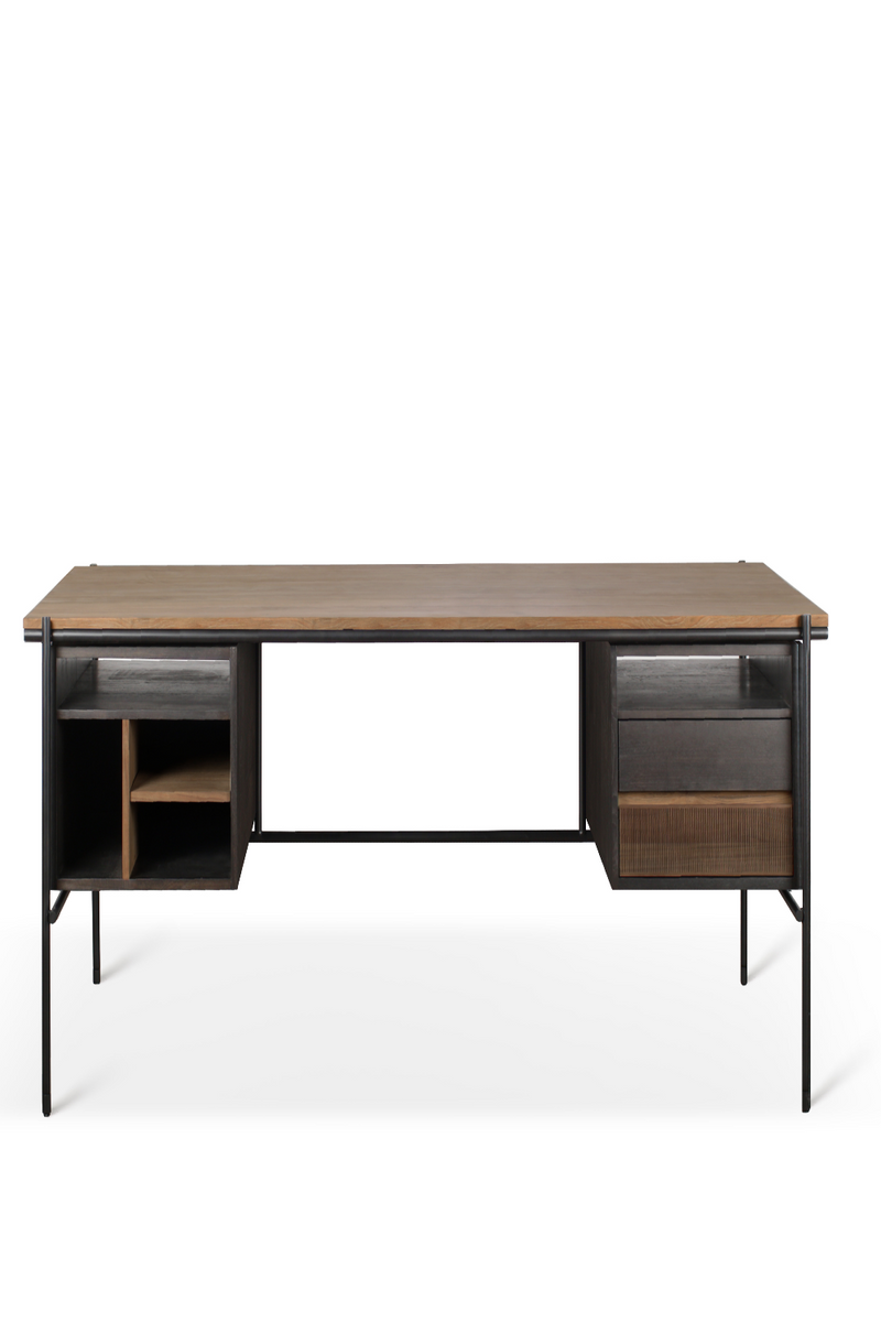 Teak Desk With Drawers | Ethnicraft Oscar | Oroatrade.com