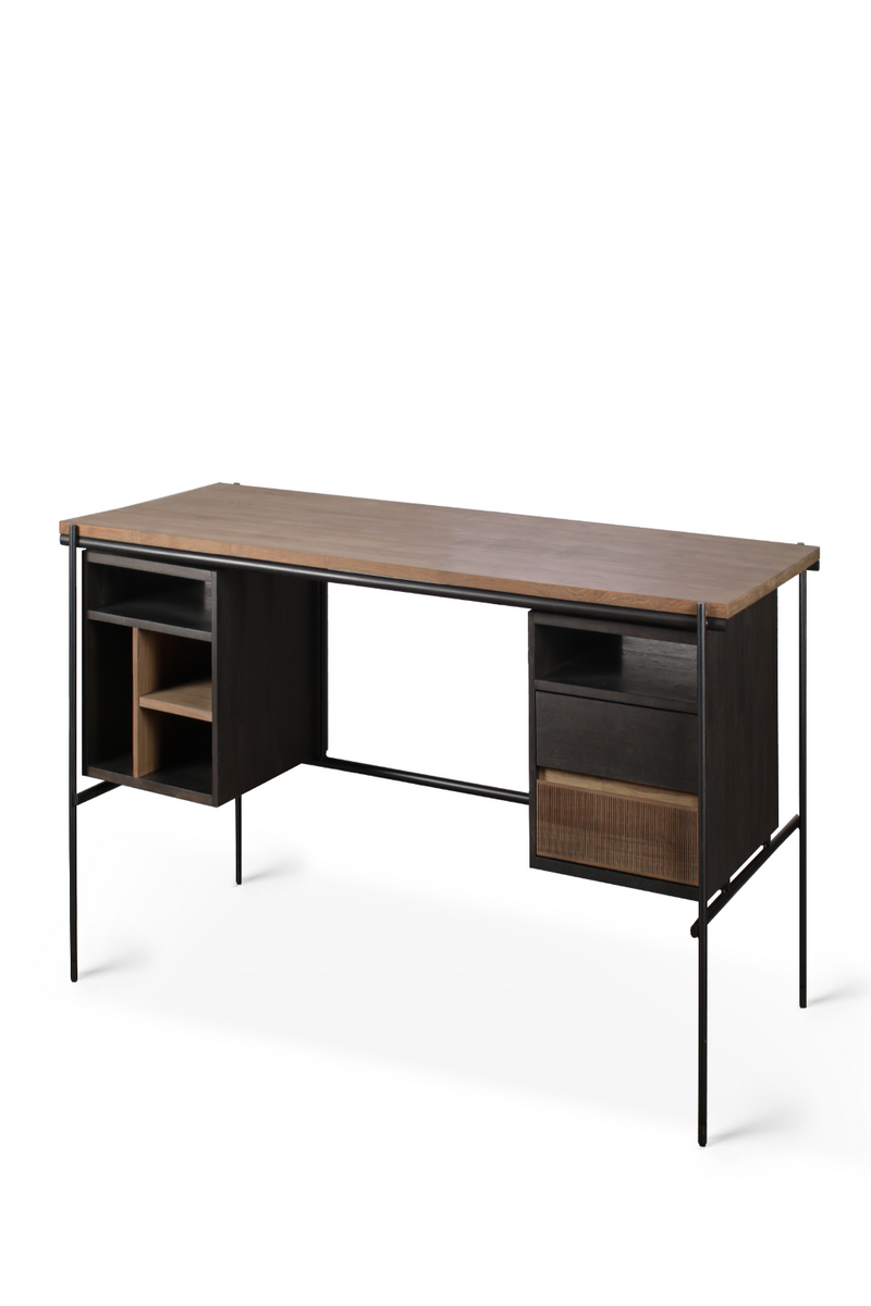Teak Desk With Drawers | Ethnicraft Oscar | Oroatrade.com