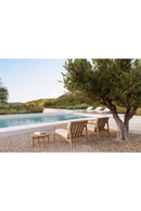 Round Slatted Outdoor Side Table | Ethnicraft Quatro | Oroatrade.com