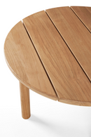 Round Slatted Outdoor Side Table | Ethnicraft Quatro | Oroatrade.com