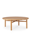 Round Slatted Outdoor Coffee Table | Ethnicraft Quatro | Oroatrade.com