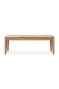 2-Seater Teak Cushioned Outdoor Bench | Ethnicraft Bok | Oroatrade.com