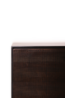 Varnished Teak Black Sideboard | Ethnicraft Grooves | OROA TRADE