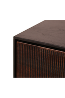 Varnished Teak Black Sideboard | Ethnicraft Grooves | OROA TRADE