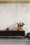 Dark Teak TV Cupboard | Ethnicraft Grooves | Oroatrade.com