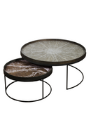 Round Tray Coffee Table set (2) | Ethnicraft | OROA TRADE