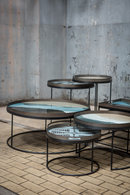 Round Tray Coffee Table set (2) | Ethnicraft | OROA TRADE