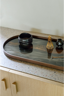 Oblong Hand-Painted Glass Tray | Ethnicraft Organic | Oroatrade.com