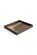 Square Earth-Toned Glass Tray | Ethnicraft Cinnamon | OROA TRADE.com