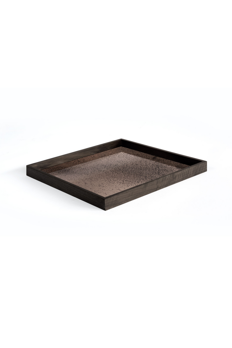 Square Aged Mirror Tray (L) | Ethnicraft Bronze | OROA TRADE.com