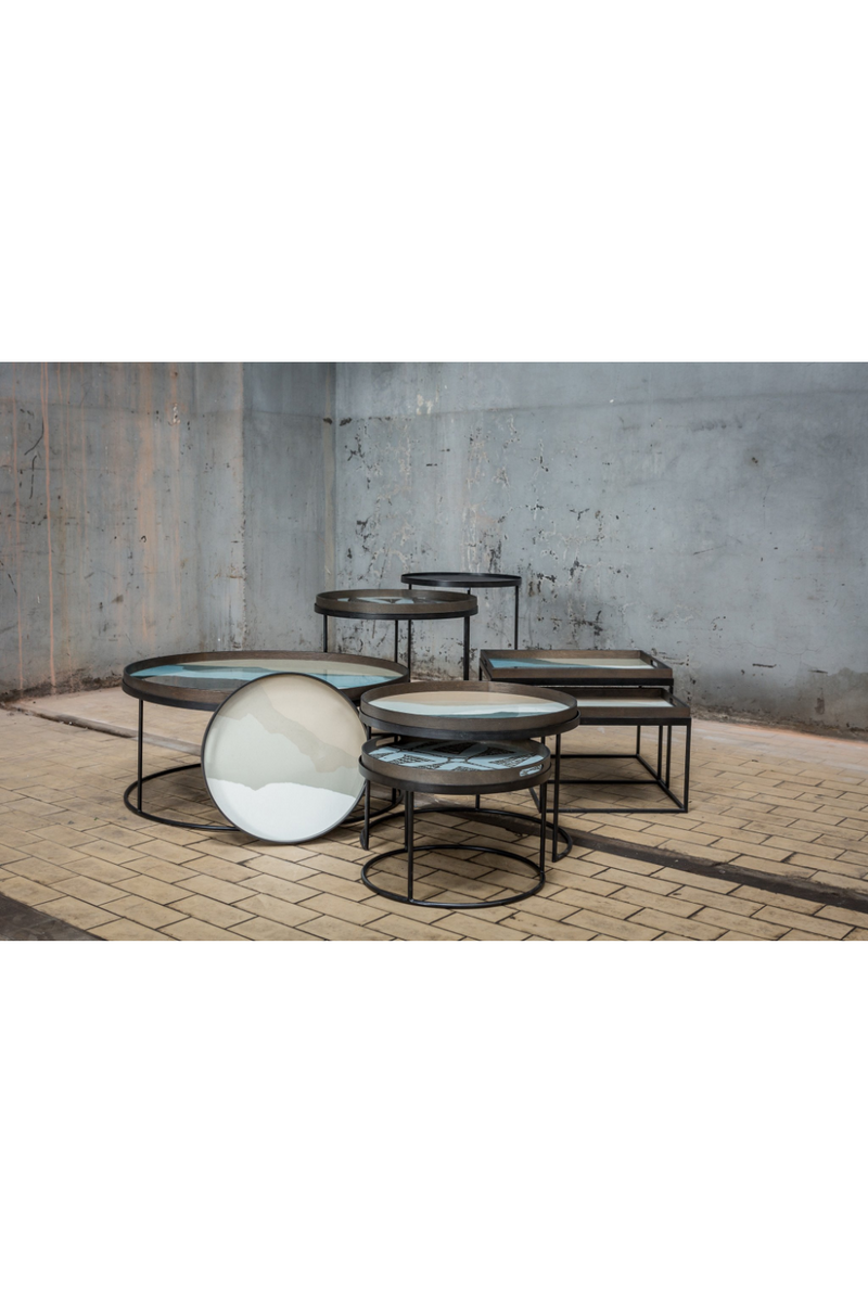 Round Tray Side Table Set (2) | Ethnicraft | OROA TRADE