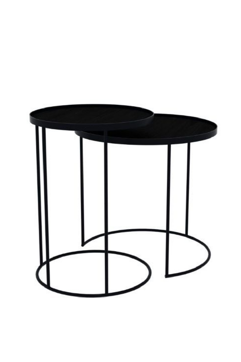 Round Tray Side Table Set (2) | Ethnicraft | OROA TRADE
