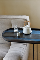 Oblong Hand-Painted Glass Tray | Ethnicraft Organic | Oroatrade.com