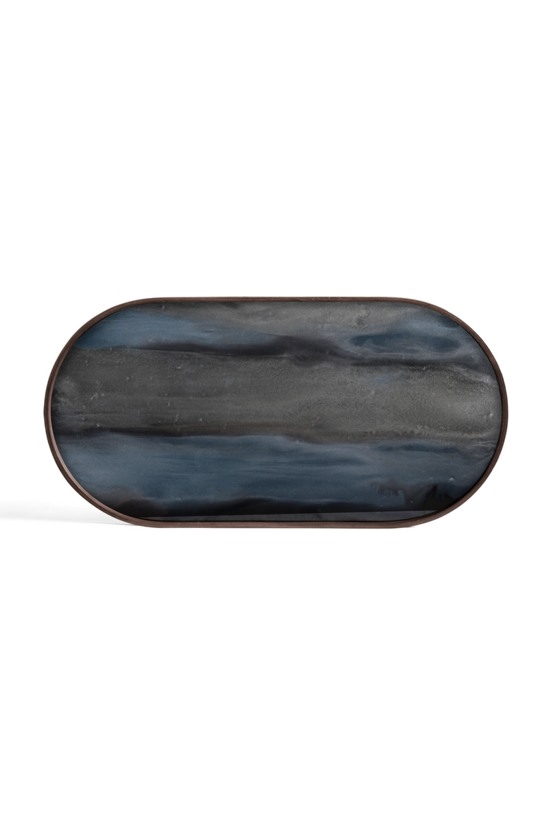 Oblong Hand-Painted Glass Tray | Ethnicraft Organic | Oroatrade.com