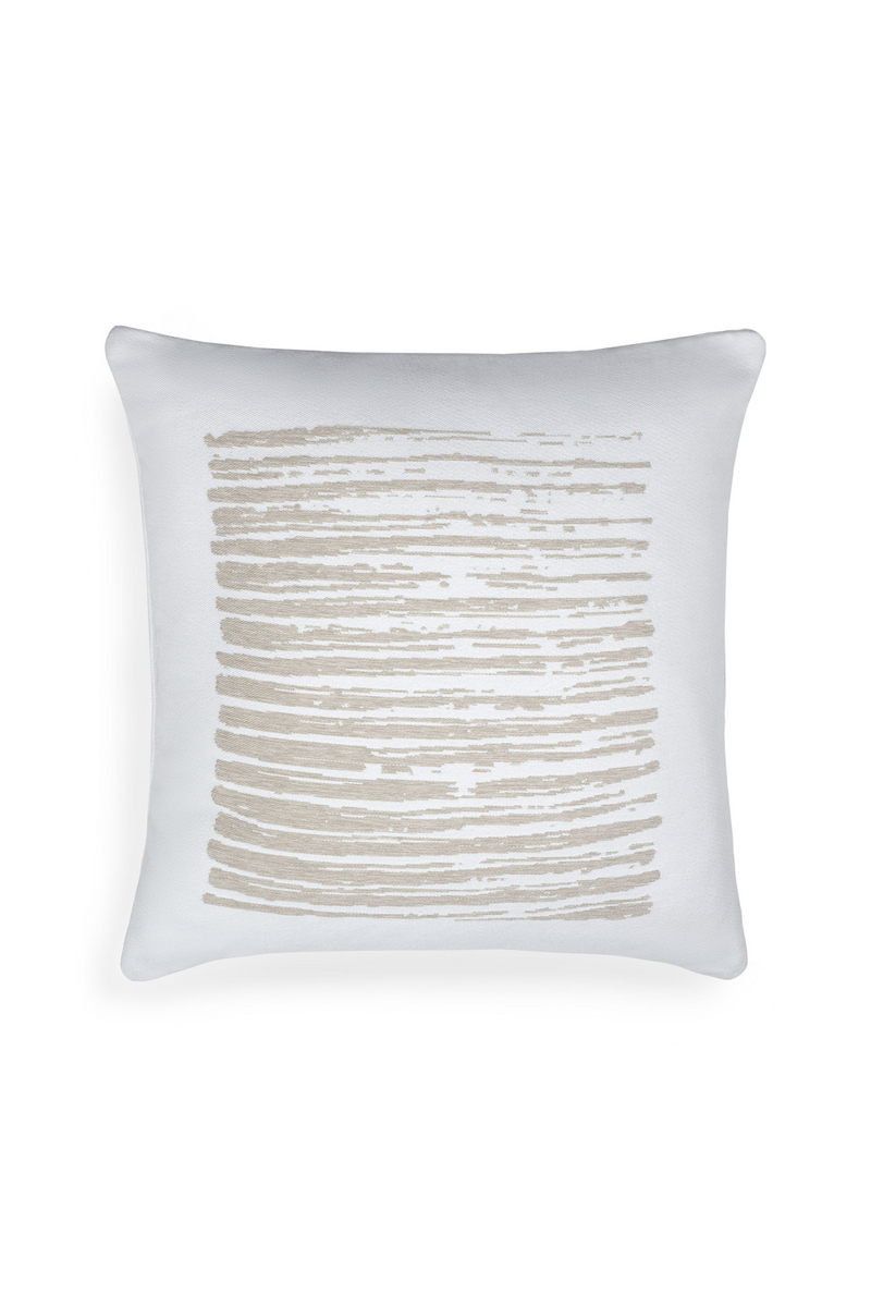 White Patterned Outdoor Cushions (2) | Ethnicraft Linear | Woodfurniture.com