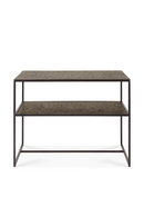 Metallic Side Table With Undershelf | Ethnicraft Pentagon │ Oroatrade.com