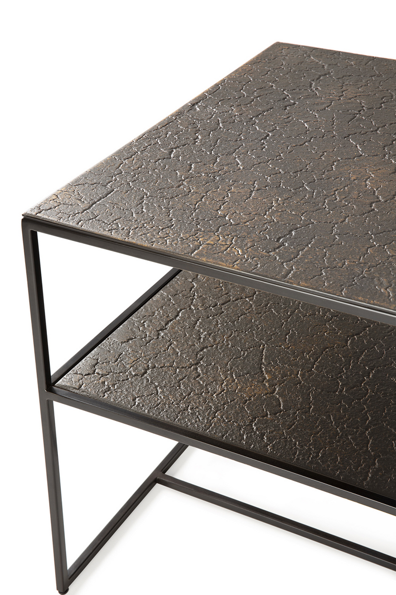 Metallic Side Table With Undershelf | Ethnicraft Pentagon │ Oroatrade.com