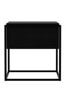 Black Oak Minimalist Nightstand | Ethnicraft Monolit | OROA TRADE