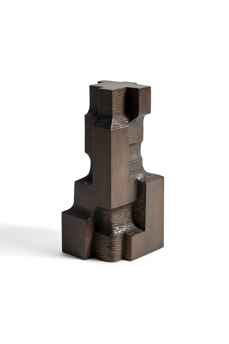Geometrical Mahogany Sculpture | Ethnicraft Block Organic | Oroatrade.com