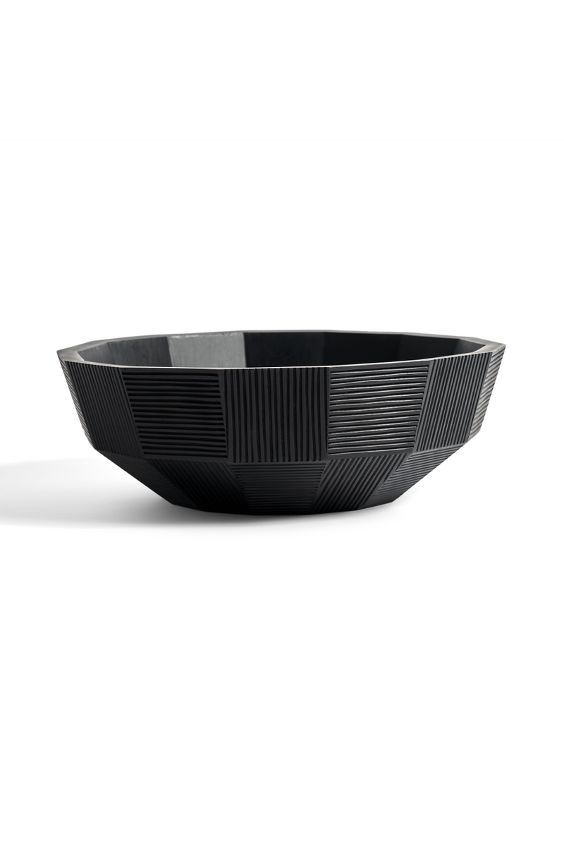 Black Mahogany Modern Bowl | Ethnicraft Striped | Oroatrade.com