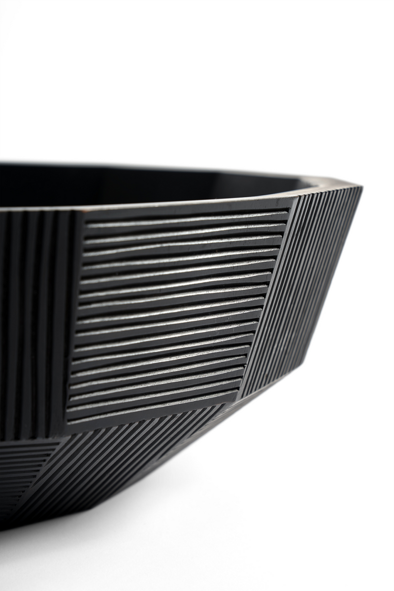 Black Mahogany Modern Bowl | Ethnicraft Striped | Oroatrade.com