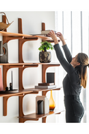 Varnished Mahogany Wall Shelf | Ethnicraft PI | Oroatrade.com