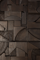 Wooden Geometric Relief Wall Art | Ethnicraft Bricks | Oroatrade.com