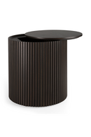 Brown Mahogany Storage Side Table | Ethnicraft Roller Max | OROA TRADE.com