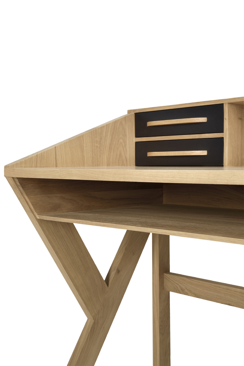 Oak Modern Office Desk | Ethnicraft Origami | Oroatrade.com