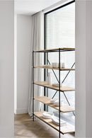 Solid Oak 5-Layer Bookcase | Ethnicraft Rise | OROA TRADE