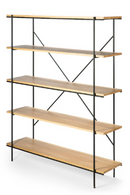 Solid Oak 5-Layer Bookcase | Ethnicraft Rise | OROA TRADE