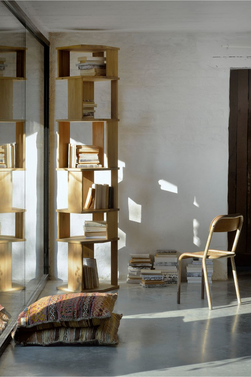 Geometric Oak Bookcase | Ethnicraft Stairs | OROA TRADE